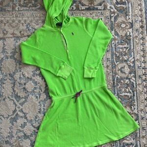 New ✨ POLO by Ralph Lauren Vibrant Green Waffle Swim Coverup Size Kids XL/16